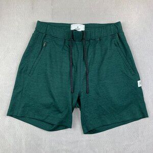 Reigning Champ Mens Shorts Medium Green Solotex Mesh Tiebreak Standard Short 6"